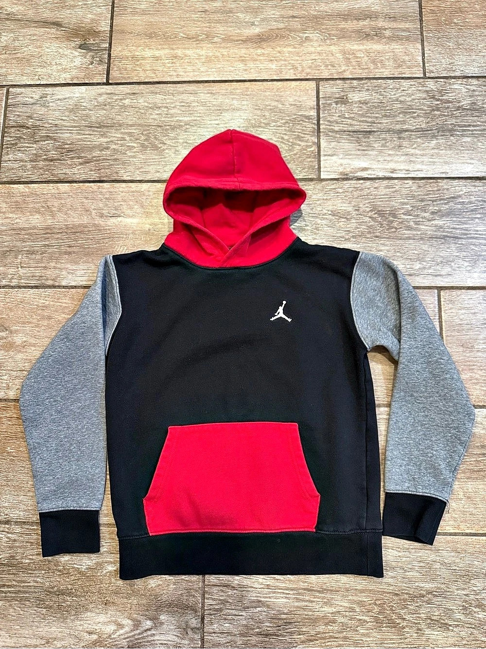 Jordan Kids Black & Red Hoodie Size Medium